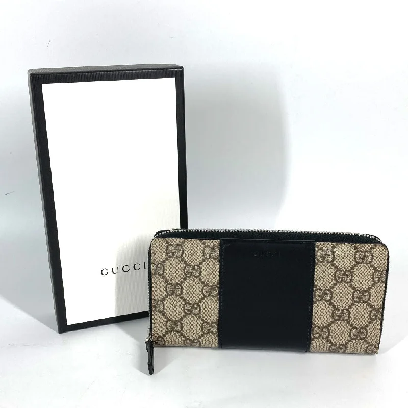 Gucci crossbody bags for women with adjustable leather strapsGUCCI Long Wallet Purse 451249 PVC leather beige GG Supreme Long wallet Women Used