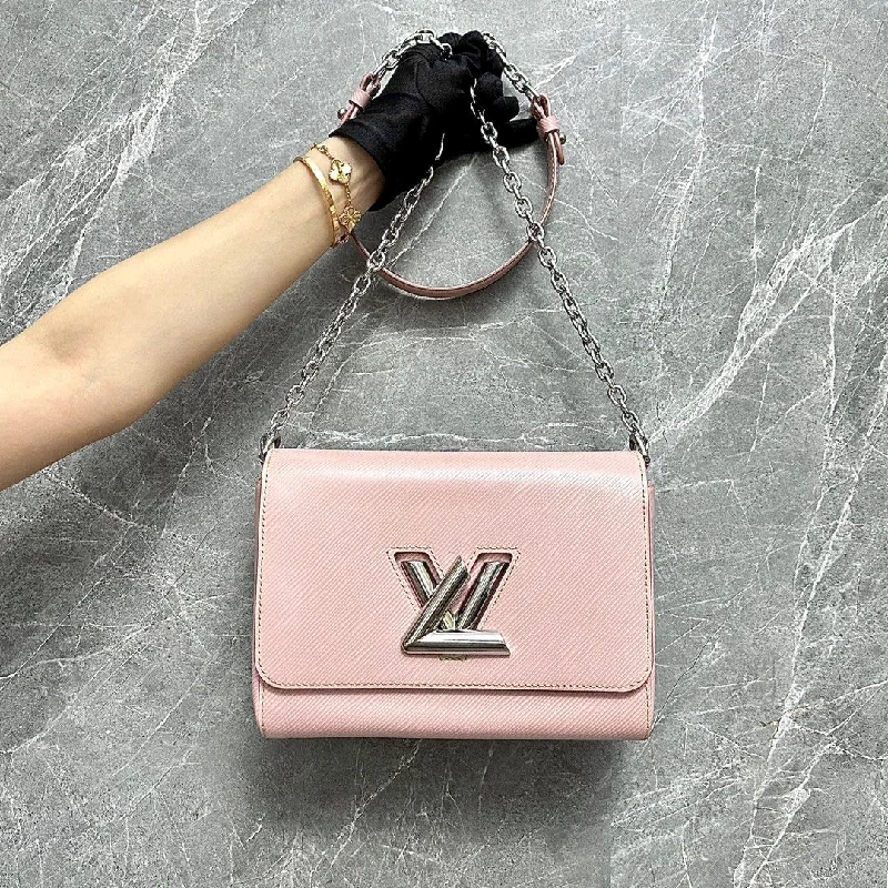 Louis Vuitton backpacks with a padded back panel for comfort during long - wearLV Twist MM EPI Leather Pink SHW