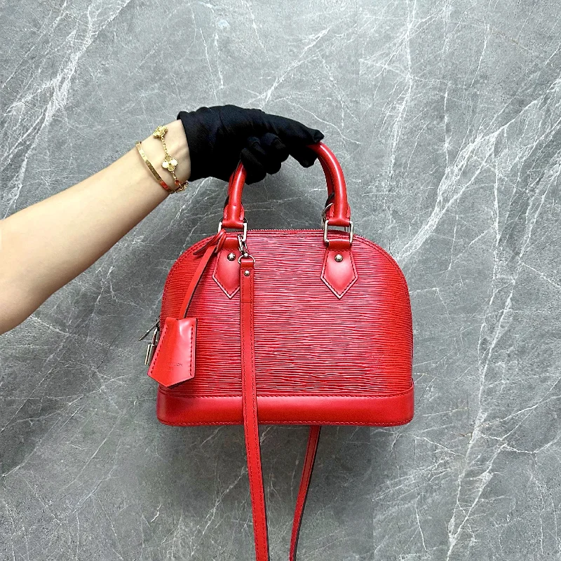 Small - sized Louis Vuitton Pochette Metis bags for a compact carryLV Alma BB EPI Red SHW