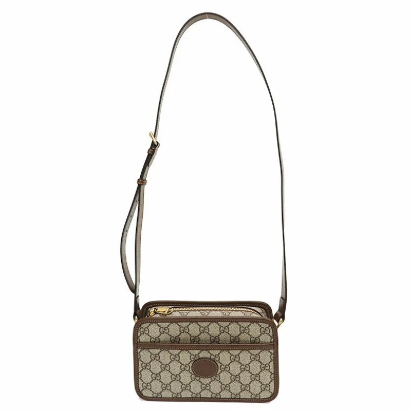 Women Gucci bags with a detachable mobile phone holderGUCCI Interlocking GG Supreme Shoulder Bag 658572 Women's