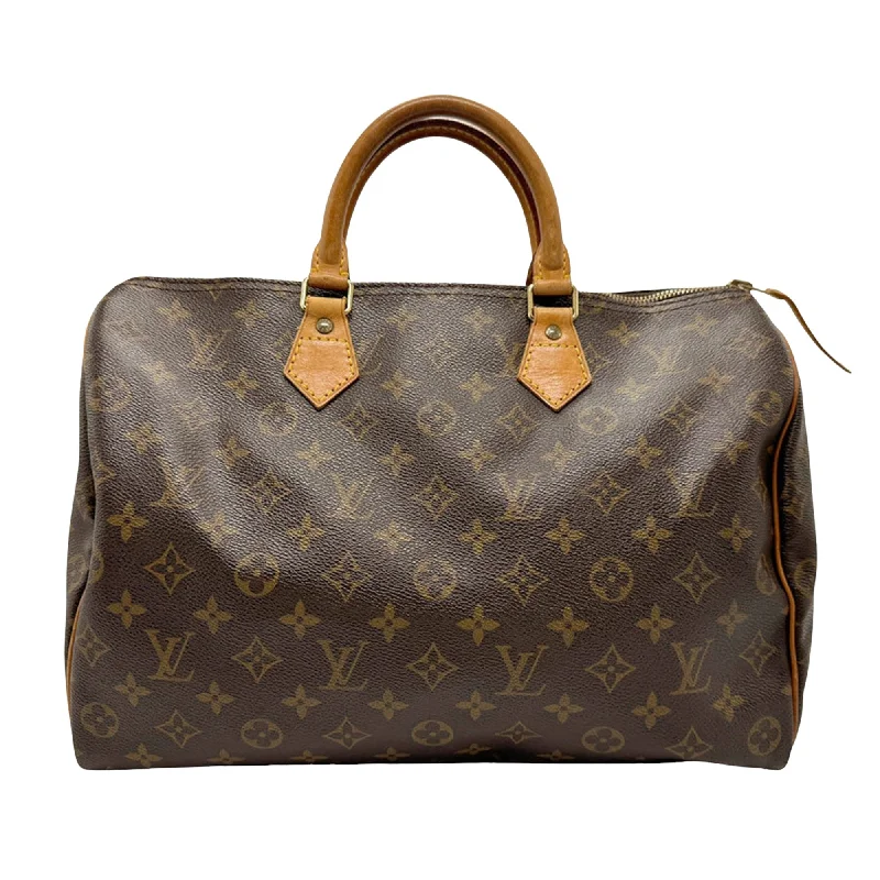 Louis Vuitton Petite Malle bags with a hard - shell structure for uniquenessLOUIS VUITTON Speedy 35 Handbag