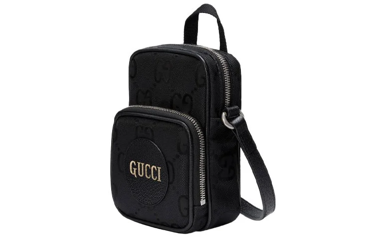 Gucci handbags for women with a patent - leather finishGUCCI Off The Grid OTG Environmental Friendly Series Logo Leather Logo Nylon handbag Mini Unisex / Black 643882-H9HLN-1000