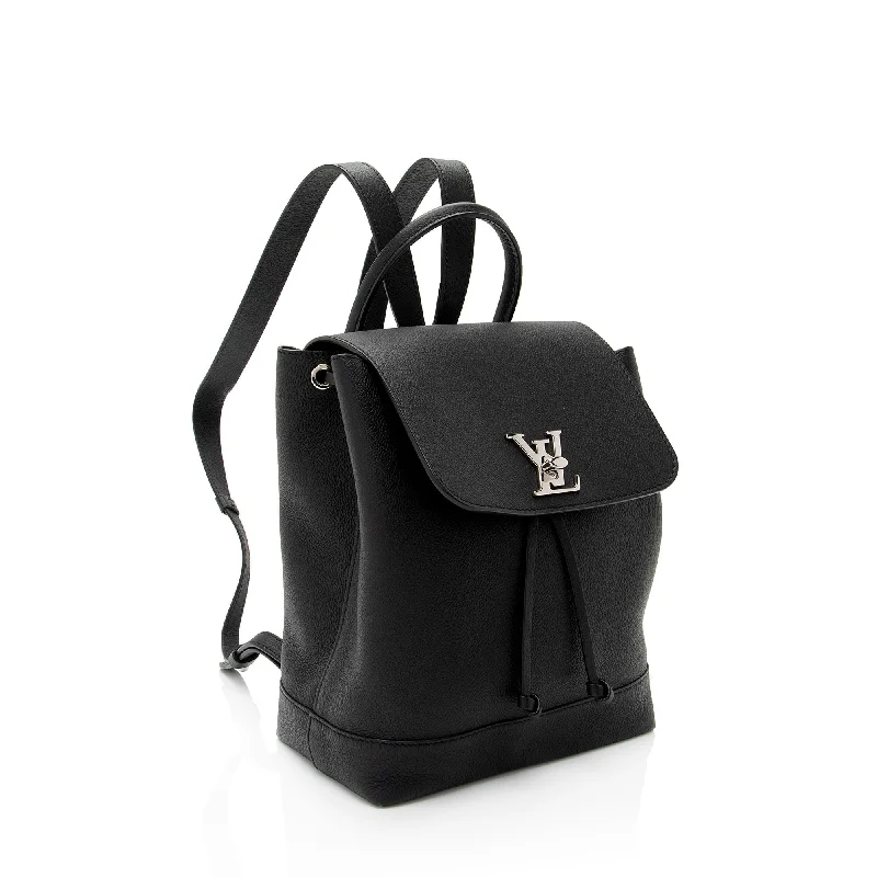 Ladies Louis Vuitton shoulder bags with a single - handle silhouetteLouis Vuitton Calfskin Lockme Backpack (3k75Or)