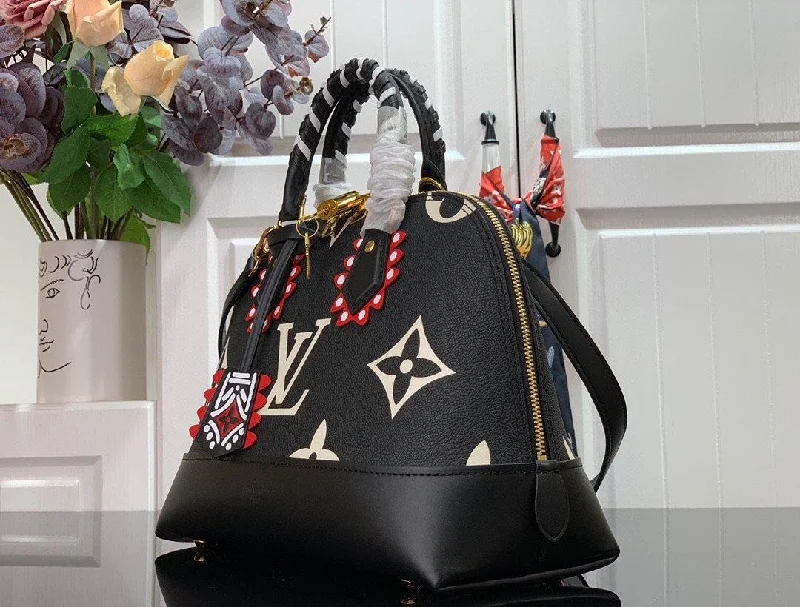 Ladies Louis Vuitton shoulder bags with a single - handle silhouetteLouis Vuitton Crafty Alma PM Bag