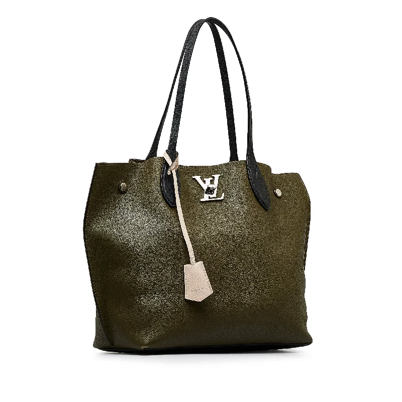 Small - sized Louis Vuitton Pochette Metis bags for a compact carryGreen Louis Vuitton Lockme Go Tote