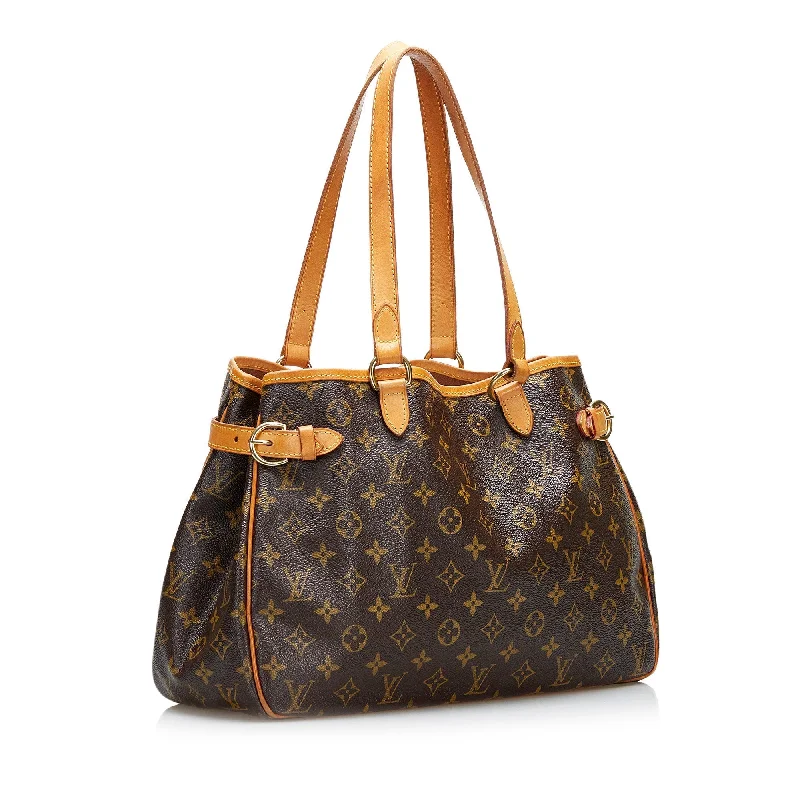 Louis Vuitton bags with a front - flap pocket for quick - access itemsBrown Louis Vuitton Monogram Batignolles Horizontal Tote Bag