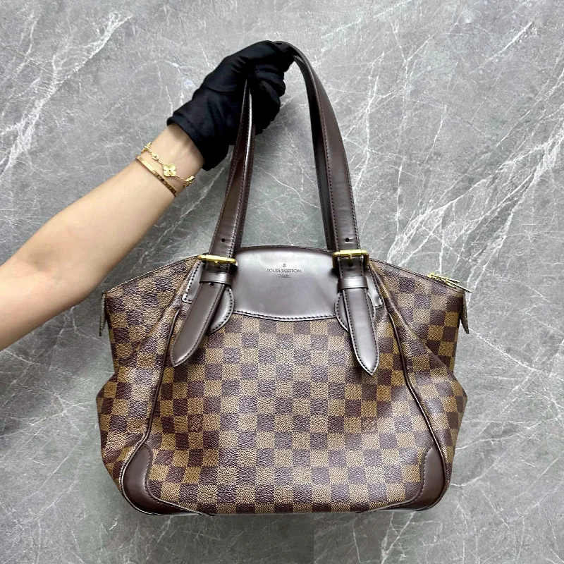 Louis Vuitton backpacks with a padded laptop compartment for travel*Like New* LV Verona MM Damiar Ebene Shoulder Bag Louis Vuitton