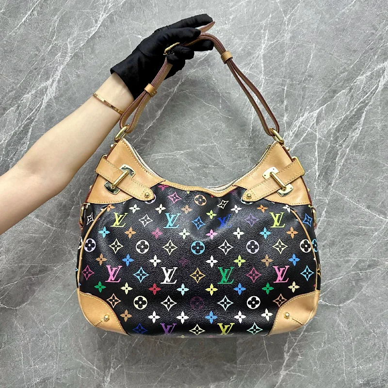 Louis Vuitton bags with a detachable mirror inside for on - the - go touch - upsLV Greta Multicolour Vintage Black Louis Vuitton