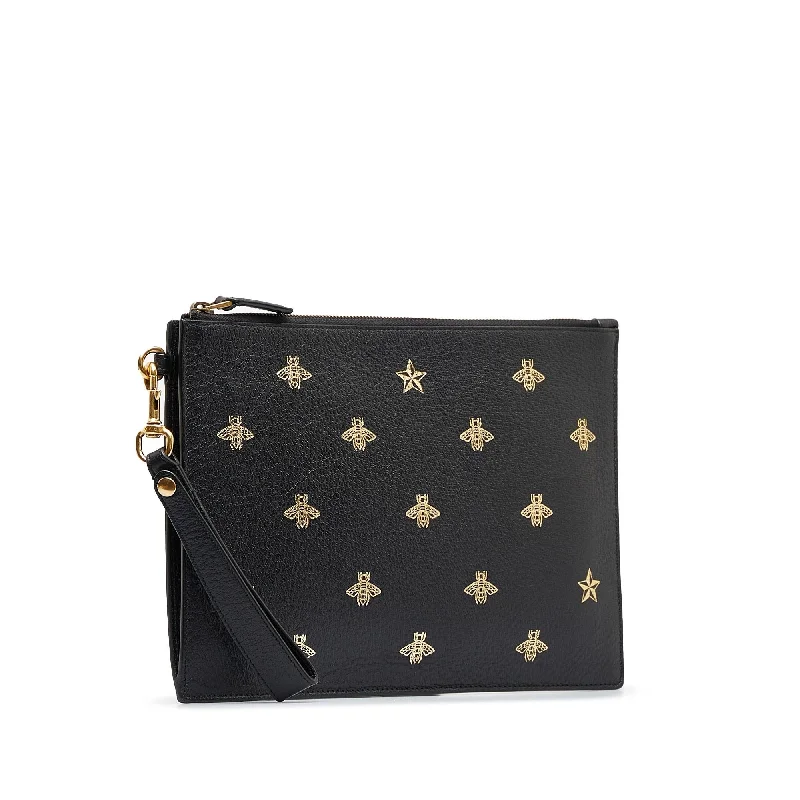 Women Gucci crossbody bags in a bold red colorGucci Bee Star Clutch (Ji4YI7)