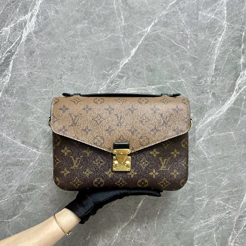 Louis Vuitton backpacks with a hidden back pocket for securityLV Pochette Metis Reverse Monogram