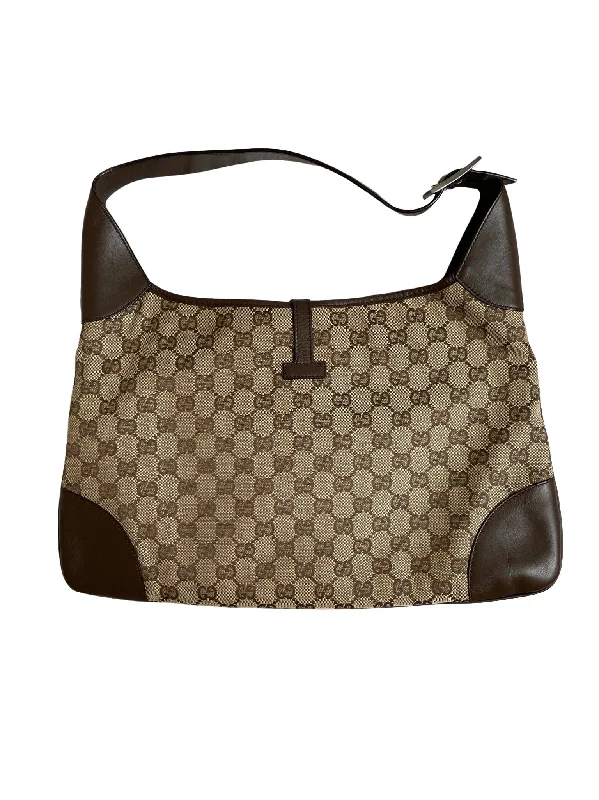 Gucci Marmont bags for women with gold - toned hardwareGucci Jackie Beige & Brown Jacquard Leather Bag