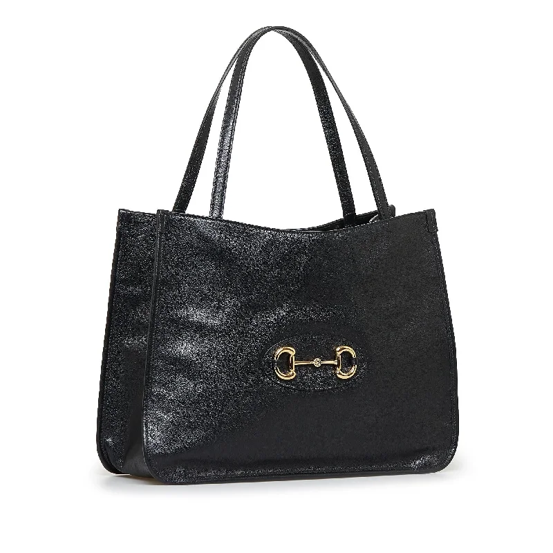 Ladies Gucci shoulder bags with a tassel decorationGucci Medium Horsebit 1955 Tote Bag (SHG-FPis18)