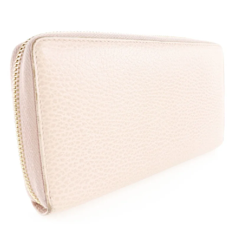 Women Gucci Sylvie bags with a crystal - embellished web stripeGUCCI Long Wallet Purse 456117 CAO0G 5909 leather Light pink GG Petit Marmont Women Used