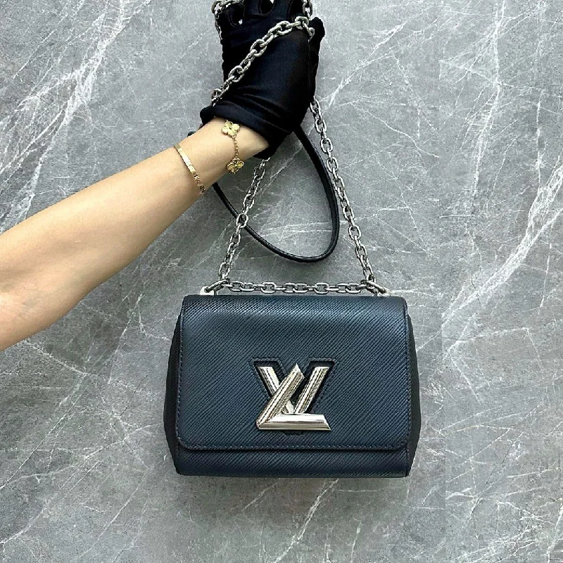 Louis Vuitton Alma bags with a leather - wrapped handle for a luxurious feelLV Twist PM EPI Leather Noir Black SHW