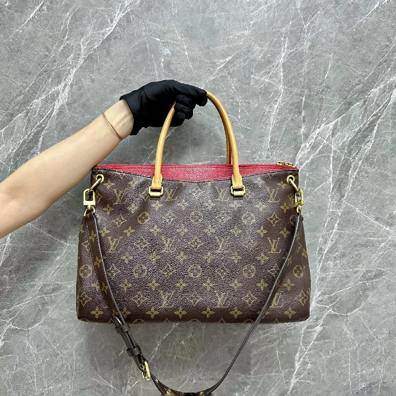 Small - sized Louis Vuitton Pochette Metis bags for a compact carryLV Pallas MM Monogram Red