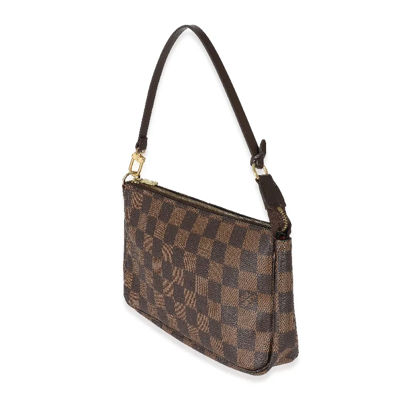 Ladies Louis Vuitton shoulder bags with a magnetic - closure flap for easeLouis Vuitton Damier Ebene Canvas Pochette Accessoires