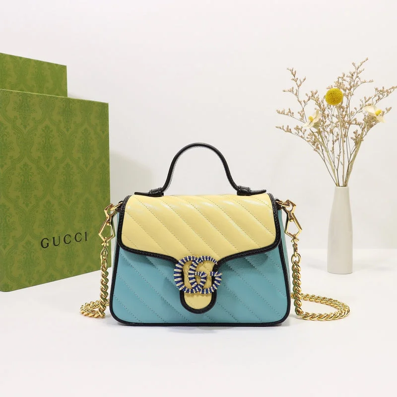 Gucci Marmont bags for women with a contrast - colored interiorBC - GUCCI BAG - 1602