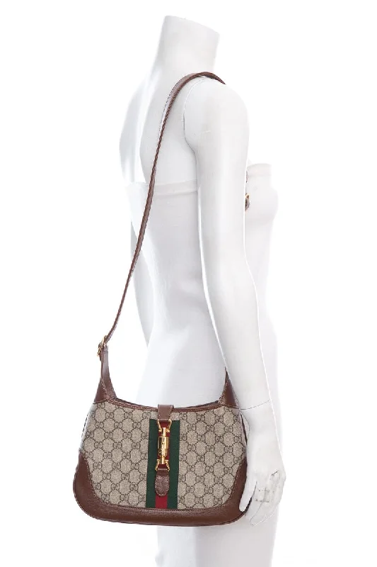 Women Gucci backpacks with a luxurious leather finishGucci Jackie 1961 Brown Monogram Handbag