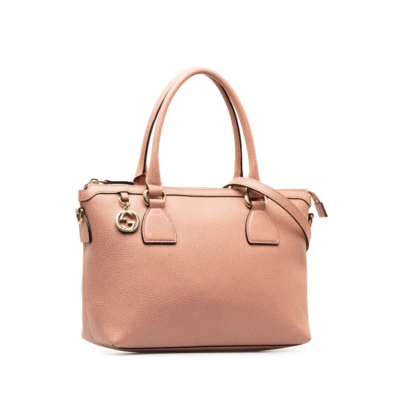 Women Gucci Sylvie bags with a monogram - embossed leatherGucci Charmy Pink Calf Leather