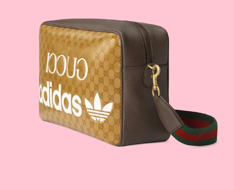 Small - sized Women Gucci shoulder bags for evening outingsGUCCI ADIDAS X GG GUCCI MEDIUM SHOULDER BAG