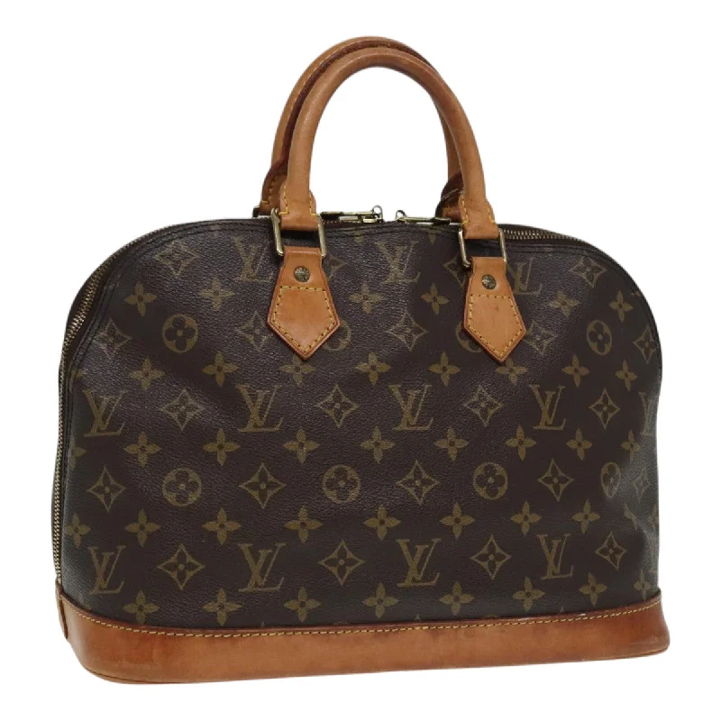 Louis Vuitton handbags with a patent - leather finish for a shiny lookLOUIS VUITTON Monogram Alma Hand Bag M51130 LV Auth 87556