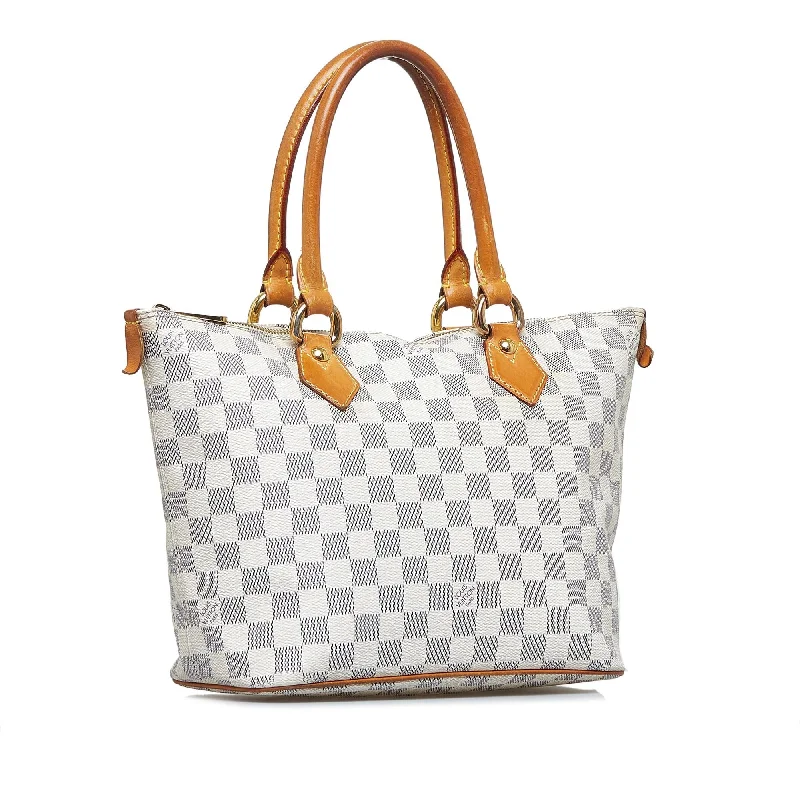 Ladies Louis Vuitton shoulder bags with a magnetic - closure flap for easeLouis Vuitton Damier Azur Saleya PM