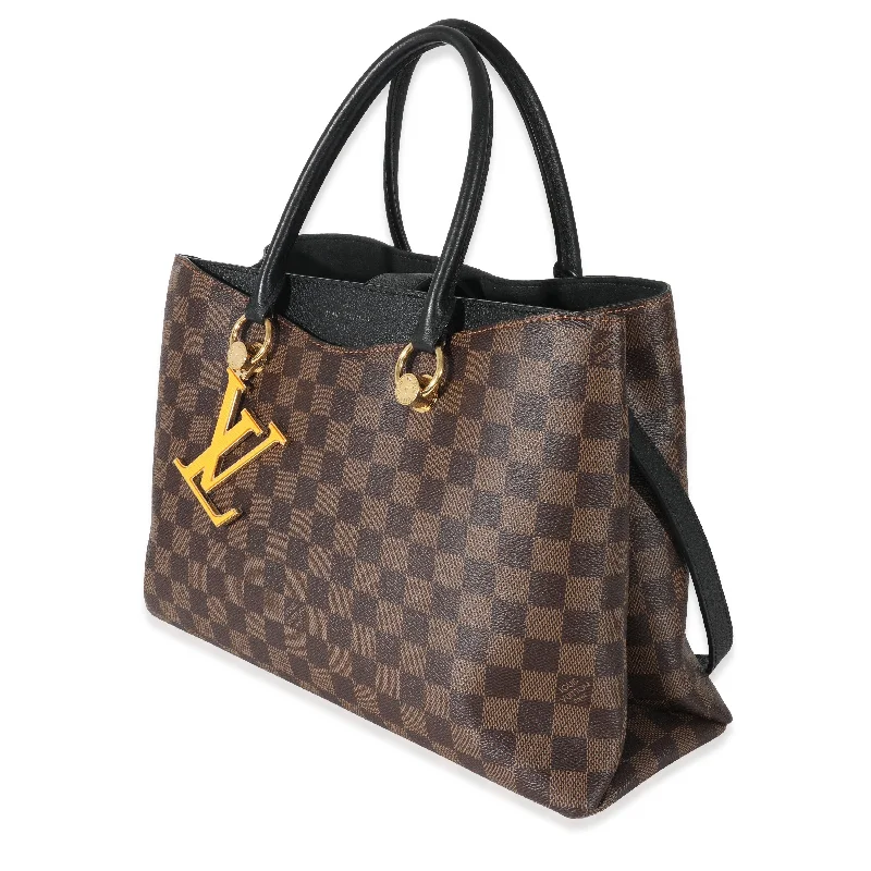 Louis Vuitton bags with a detachable mirror inside for on - the - go touch - upsLouis Vuitton Damier Ebene Canvas LV Riverside