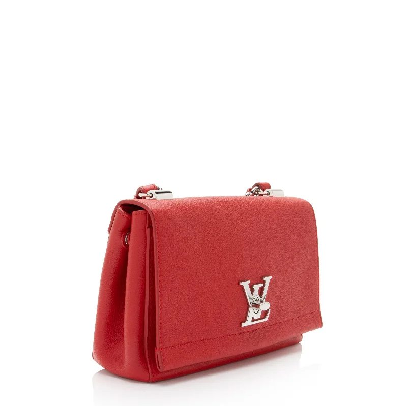 Louis Vuitton Twist bags with a snakeskin - effect panel for a bold lookLouis Vuitton Calfskin Lockme II BB Shoulder Bag (LWCQaA)