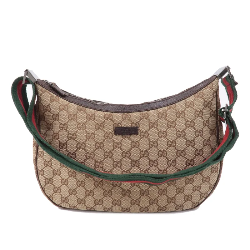 Gucci Dionysus bags for women with tiger - head claspsGUCCI Sherry GG Canvas Leather Shoulder Bag Beige Brown 122790