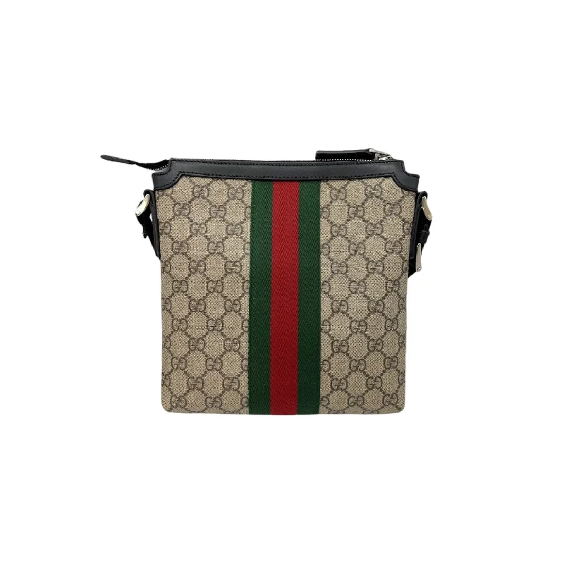 Ladies Gucci shoulder bags with a wide - width strapGucci GG Canvas Web Messenger Bag