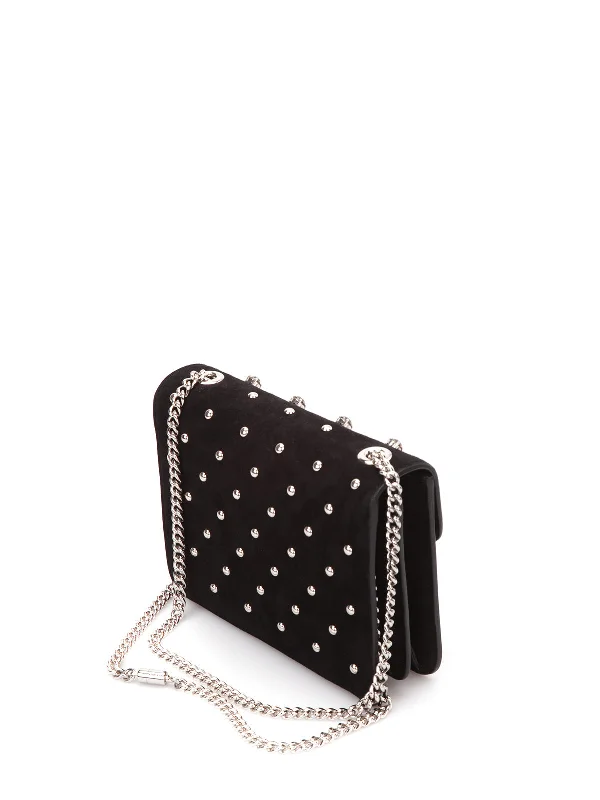 Women Gucci bags with a magnetic snap closure for easy accessGucci Miss Bamboo Studded Shoulder Bag