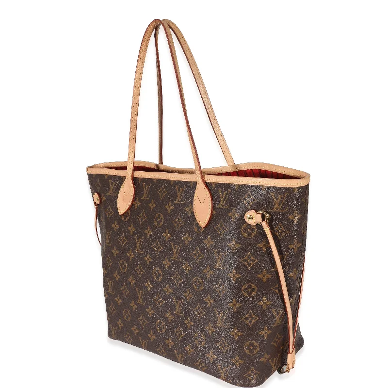 Louis Vuitton handbags with a patent - leather finish for a shiny lookLouis Vuitton Cerise Monogram Canvas Neverfull MM