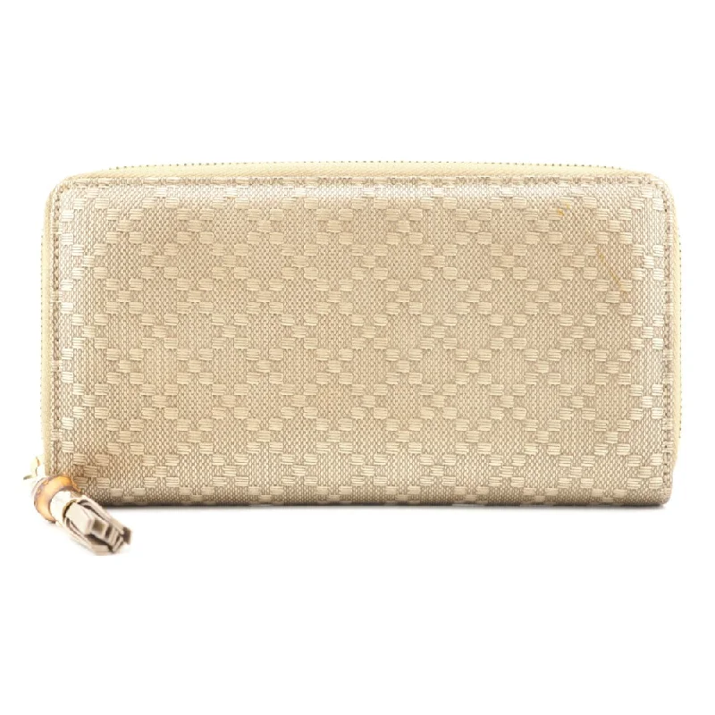 Gucci handbags for women with a beaded trimGUCCI Long Wallet Purse 224253 beige Zip Around Bamboo Diamante Women Used