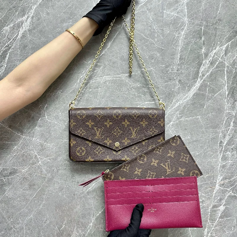 Louis Vuitton bags with a magnetic snap closure for easy access*Brand New Full Set* Pochette Felicie Monogram Shoulder Bag