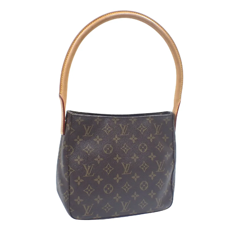 Louis Vuitton Alma bags with a monogram - embossed leather surfaceLOUIS VUITTON Looping Shoulder Bag