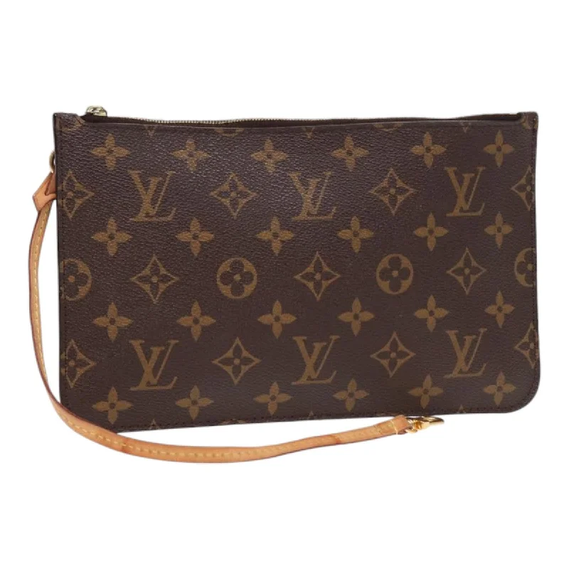 Louis Vuitton bags with a magnetic snap closure for easy accessLOUIS VUITTON Neverfull pouch Clutch Bag