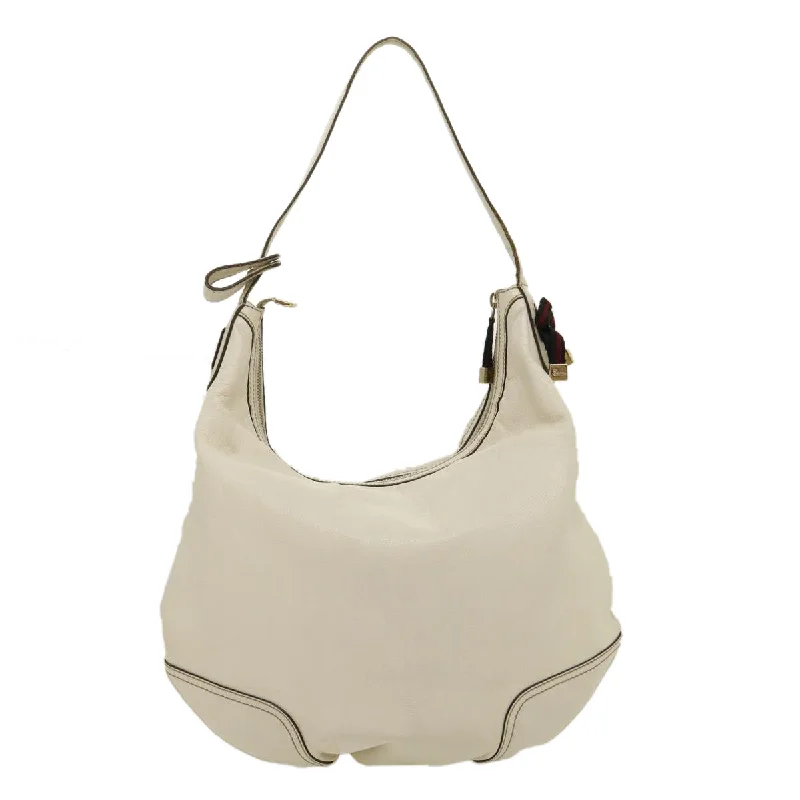 Gucci backpacks for women with a multi - pocket designGUCCI Shoulder Bag Leather White  am2557g