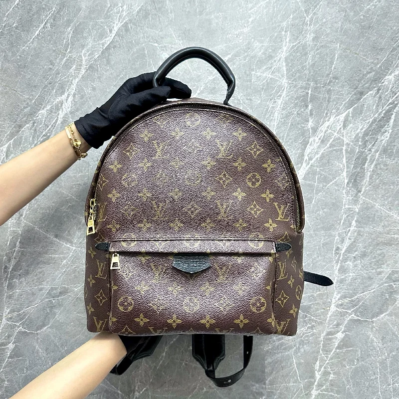 Louis Vuitton handbags with a back - zip pocket for storing valuablesLV Monogram Palm Spring MM Backpack Louis Vuitton