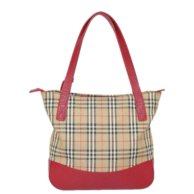 Compact and Portable Burberry Waist BagsBURBERRY Nova Check Tote Bag Canvas Beige Red  81053