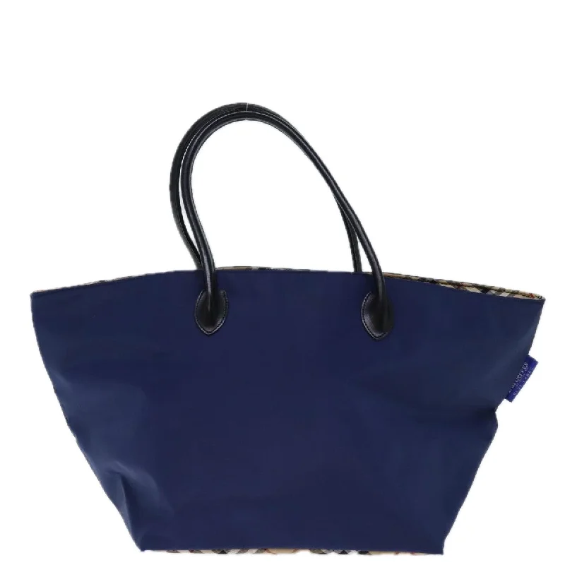 Burberry Bags with Hidden Pockets for Secret StorageBURBERRYSs Nova Check Blue Label Tote Bag Nylon Navy  bs14253