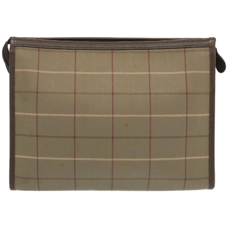 Dark - Hued Burberry Bags for a Sophisticated LookBURBERRYSs Nova Check Clutch Bag Canvas Beige Brown