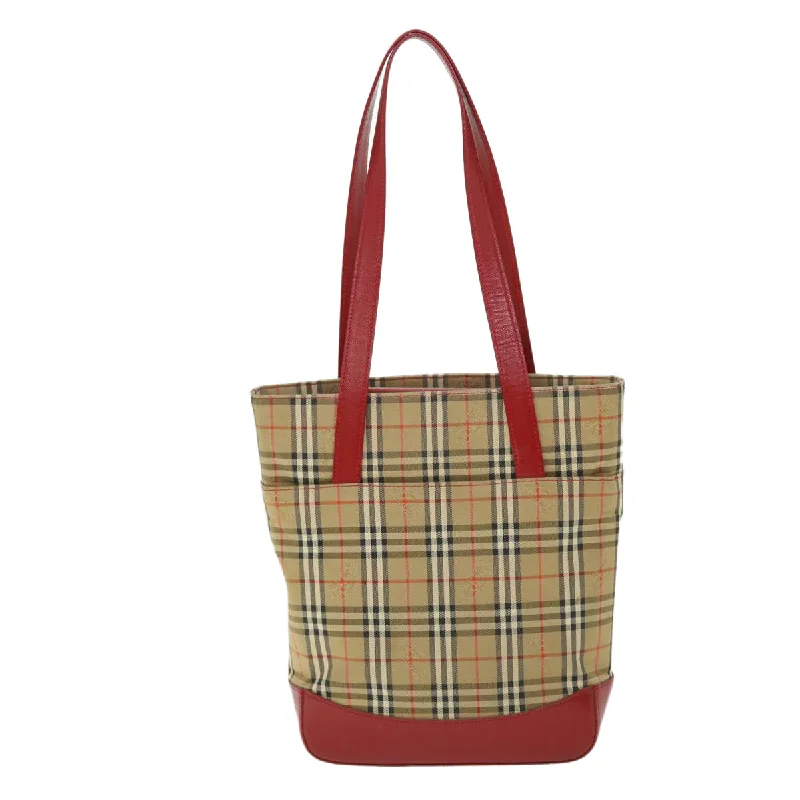 Pet - Friendly Burberry Pet Carrier BagsBURBERRY Nova Check Tote Bag Canvas Leather Red Beige black  bs8128