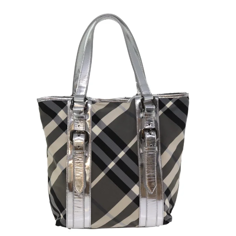 Miniature Burberry Crossbody Bags for Evening OutBURBERRY Nova Check Tote Bag Nylon Gray  77008