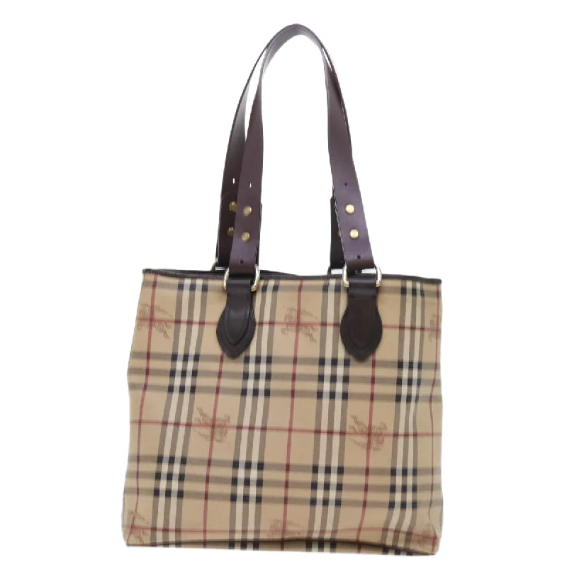 Light - Colored Burberry Bags for Spring and SummerBURBERRY Nova Check Tote Bag PVC Leather Beige  56575