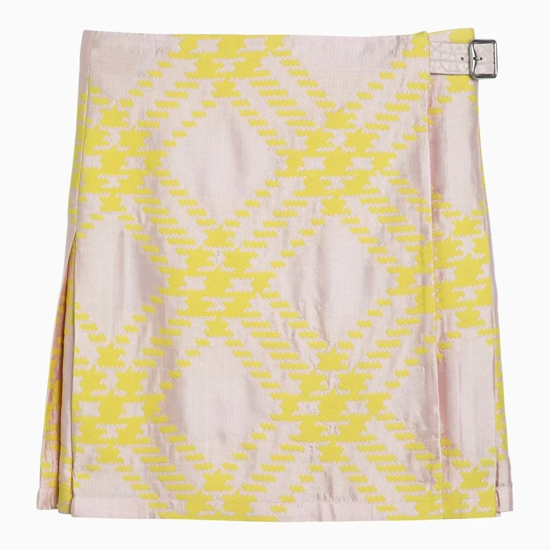 Functional Burberry Diaper Bags for New MomsBurberry Pink/Yellow Kilt With Check Pattern Women