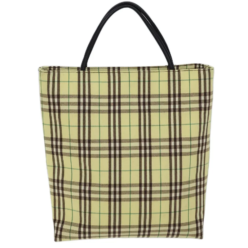 Durable Burberry Canvas Bags for Everyday UseBURBERRY Nova Check Tote Bag Nylon Yellow  72168