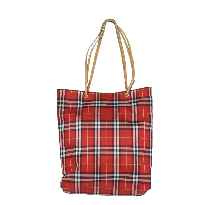 Easy - to - Clean Burberry Bags for Busy LifestylesBURBERRY Nova Check Tote Bag Canvas Red  bs15730