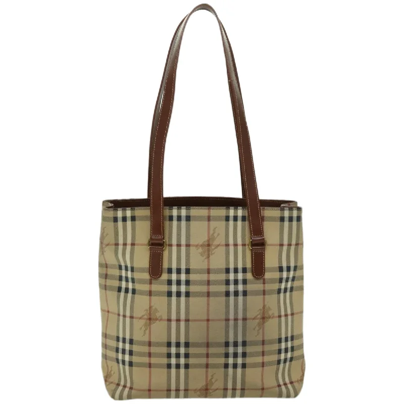 High - Capacity Burberry Duffle Bags for Long TripsBURBERRY Nova Check Tote Bag PVC Beige  66284