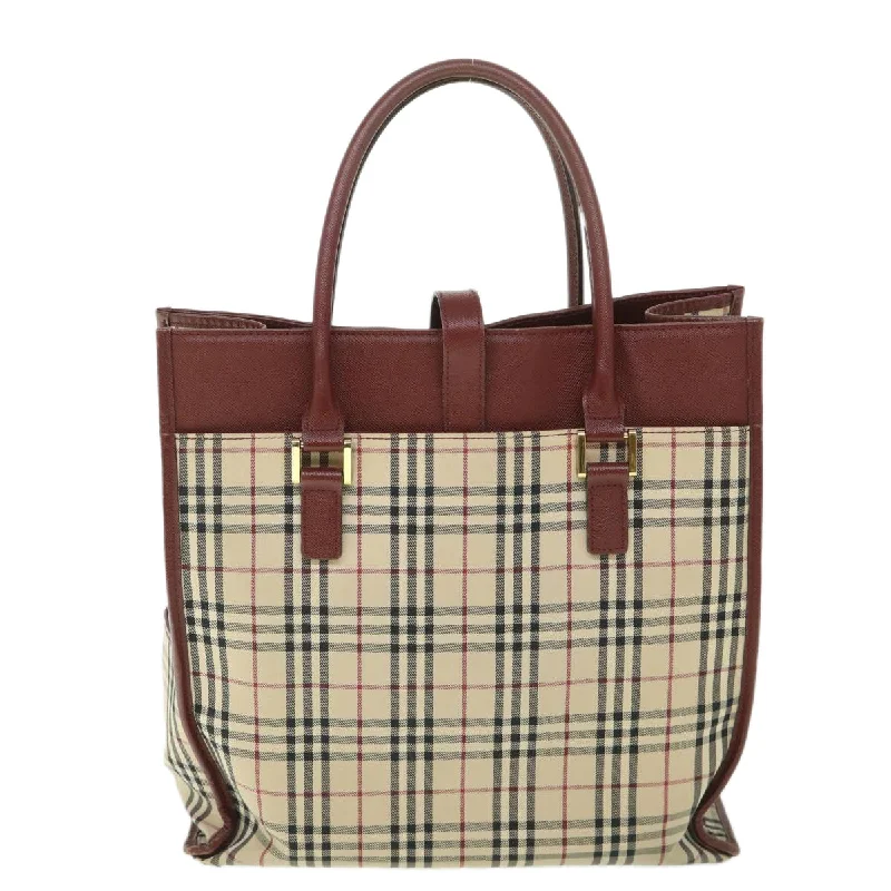 Quilted Burberry Bags for a Luxurious FeelBURBERRY Nova Check Tote Bag Nylon Canvas Beige  56272