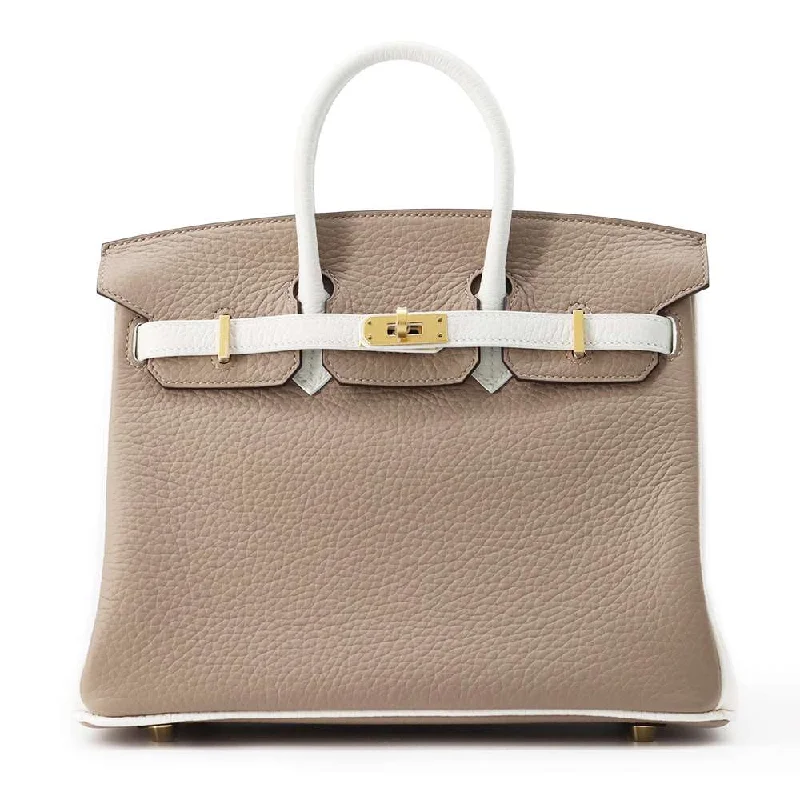 Hermès Kelly Bags made of exotic alligator leather for ultimate luxuryHERMES BirkinSPO Etoupe/White Taurillon Clemence